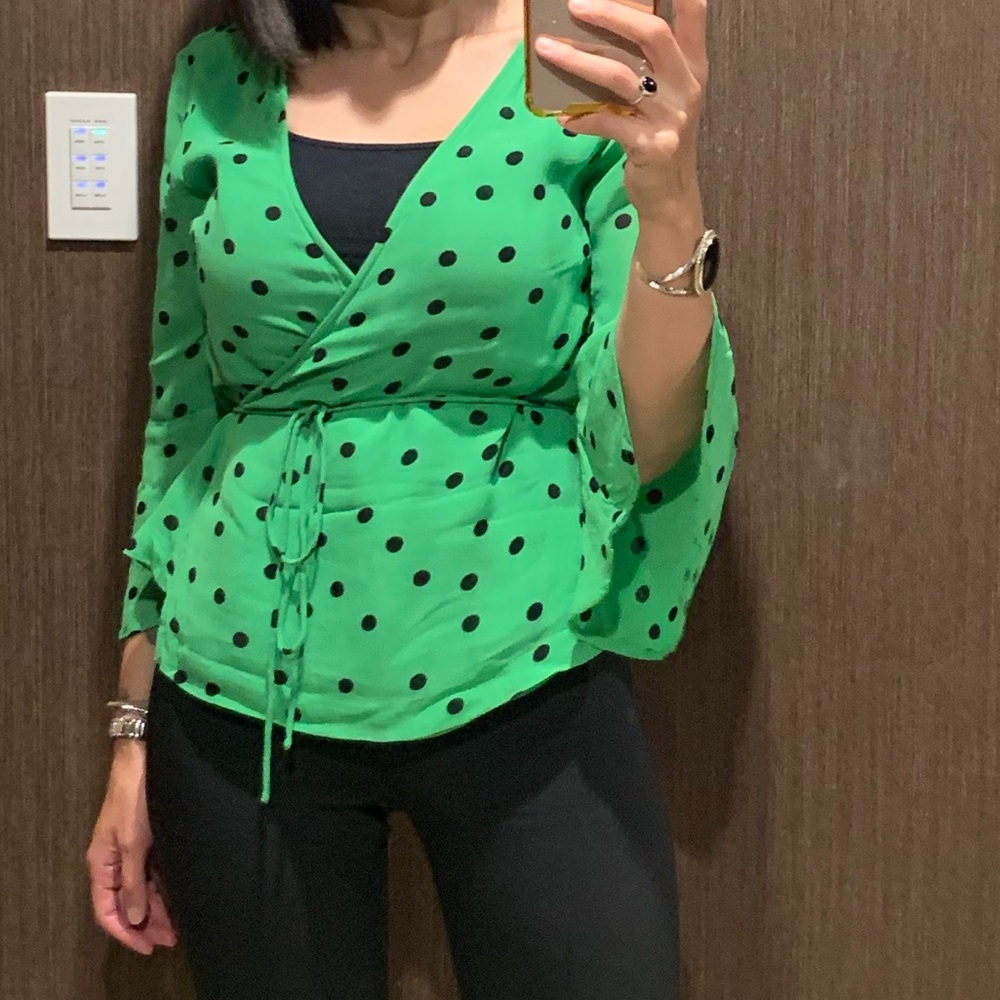 Wrap blouse-Ganni